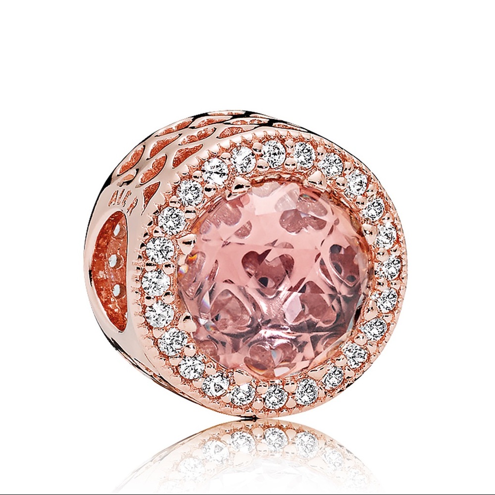 Sparkly Rose gold Blush Pink Pandora charm 💗✨